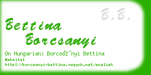 bettina borcsanyi business card